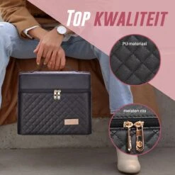 Make Up Koffer En Organizer - Beautycase Met Spiegel - Dames - Cosmetica En Visagie - Zwart 16 Make Up Koffer En Organizer - Beautycase Met Spiegel - Dames - Cosmetica En Visagie - Zwart -Modecosmetica Winkel 1200x1200 2561