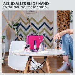 Cosmetica Koffer - Make-up Koffer Met Verstelbare Vakken - Visagie En Nagelstyliste Beauty Koffer - 26x23x9CM - Roze 17 Cosmetica Koffer - Make-up Koffer Met Verstelbare Vakken - Visagie En Nagelstyliste Beauty Koffer - 26x23x9CM - Roze -Modecosmetica Winkel 1200x1200 2565