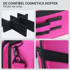 Cosmetica Koffer - Make-up Koffer Met Verstelbare Vakken - Visagie En Nagelstyliste Beauty Koffer - 26x23x9CM - Roze 18 Cosmetica Koffer - Make-up Koffer Met Verstelbare Vakken - Visagie En Nagelstyliste Beauty Koffer - 26x23x9CM - Roze -Modecosmetica Winkel 1200x1200 2566