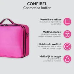 Cosmetica Koffer - Make-up Koffer Met Verstelbare Vakken - Visagie En Nagelstyliste Beauty Koffer - 40x30x14CM - Roze 22 Cosmetica Koffer - Make-up Koffer Met Verstelbare Vakken - Visagie En Nagelstyliste Beauty Koffer - 40x30x14CM - Roze -Modecosmetica Winkel 1200x1200 2584