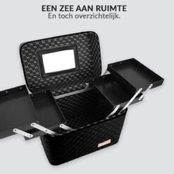 Confibel Make Up Koffer - Uitklapbaar - 5 Opbergbakken - Met Spiegel - Zwart 26 Confibel Make Up Koffer - Uitklapbaar - 5 Opbergbakken - Met Spiegel - Zwart -Modecosmetica Winkel 1200x1200 2607