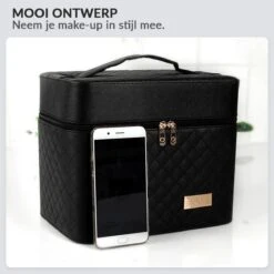 Confibel Make Up Koffer - Uitklapbaar - 5 Opbergbakken - Met Spiegel - Zwart 33 Confibel Make Up Koffer - Uitklapbaar - 5 Opbergbakken - Met Spiegel - Zwart -Modecosmetica Winkel 1200x1200 2612