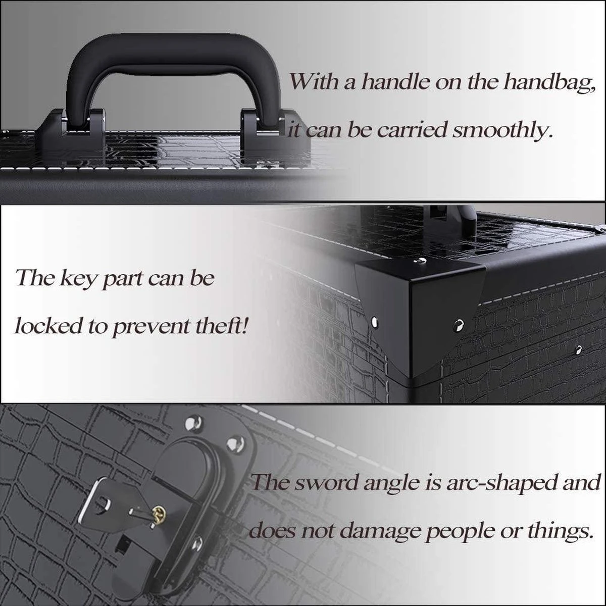 Make Up Koffer- Make Up Organizer- Beautycase -zwart -Make-upkoffer- Multifunctionele Koffer- Make-upkoffer- Sieradenkoffer- Kapperskoffer- Afneembare Schouderriem- Klassieke Zwarte Beautycase 8 Make Up Koffer- Make Up Organizer- Beautycase -zwart -Make-upkoffer- Multifunctionele Koffer- Make-upkoffer- Sieradenkoffer- Kapperskoffer- Afneembare Schouderriem- Klassieke Zwarte Beautycase - Image 6