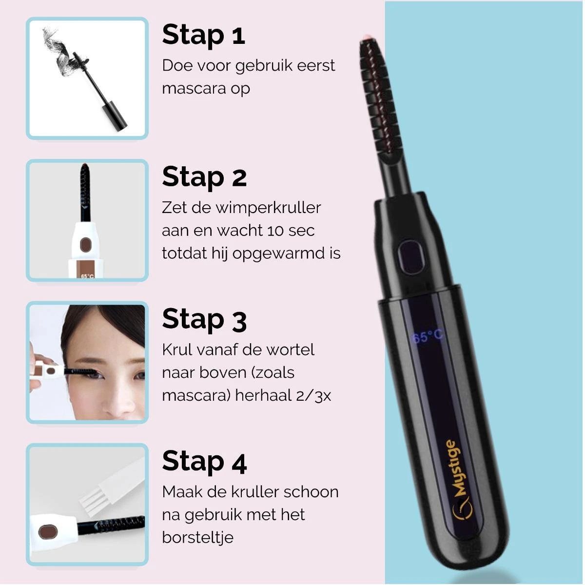 3-Delige Elektrische Wimperkruller Set – Incl. Wimperserum & Wimperborstel – Wimperlifting Set – Lash Lift – Lange, Gekrulde En Volle Wimpers – Eyelash Curler 6 3-Delige Elektrische Wimperkruller Set – Incl. Wimperserum & Wimperborstel – Wimperlifting Set – Lash Lift – Lange, Gekrulde En Volle Wimpers – Eyelash Curler - Image 4