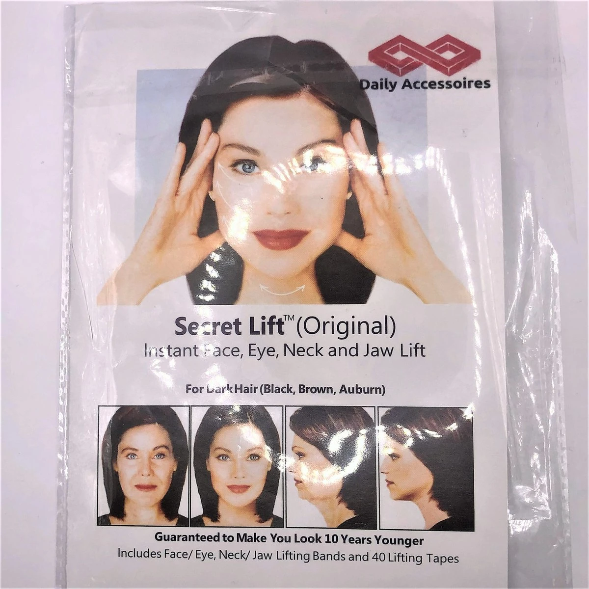 Facelift Tape - Face Tape - Gezicht Tape - Face Tape Lift - Beauty Tape - Facelift Tape Met Elastiek - 40 Stickers + 3 Verschillende Touwtjes 7 Facelift Tape - Face Tape - Gezicht Tape - Face Tape Lift - Beauty Tape - Facelift Tape Met Elastiek - 40 Stickers + 3 Verschillende Touwtjes - Image 5
