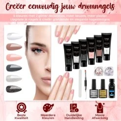 Luneya Polygel Kit - Black Pink Edition - 6 Kleuren - Polygel Nagels Starterspakket - Tasje - Incl. UV LED Lamp 14 Luneya Polygel Kit - Black Pink Edition - 6 Kleuren - Polygel Nagels Starterspakket - Tasje - Incl. UV LED Lamp -Modecosmetica Winkel 1200x1200 300