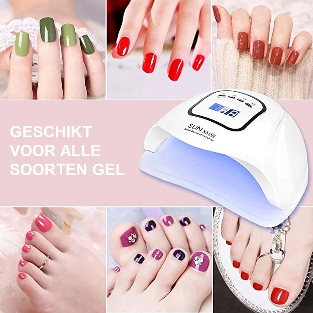 Merkloos Krachtige - 150 Watt UV LED Lamp Nagels - 45 Leds Nagellamp - Wit 4 Merkloos Krachtige - 150 Watt UV LED Lamp Nagels - 45 Leds Nagellamp - Wit - Image 2