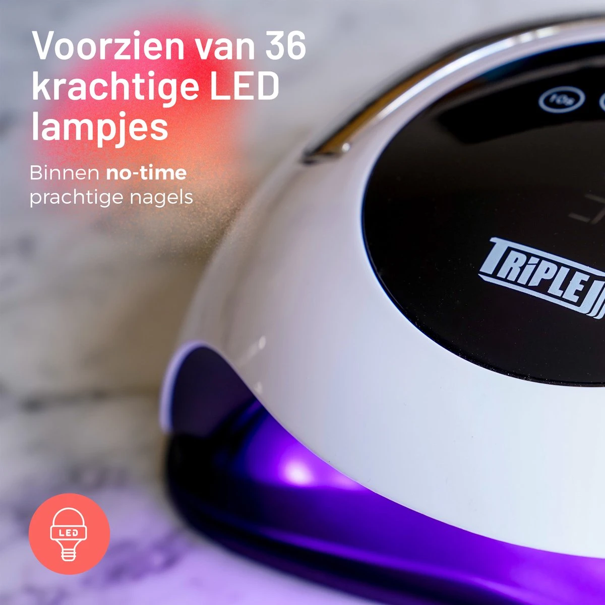 Triple J® UV Lamp Gelnagels - Nageldroger - Nagellamp - Automatische Timer - 36 LEDs - Wit 10 Triple J® UV Lamp Gelnagels - Nageldroger - Nagellamp - Automatische Timer - 36 LEDs - Wit - Image 8