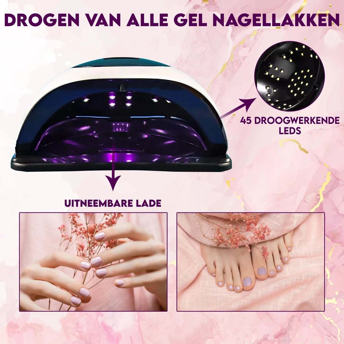 Maxi Nageldroger Pro - 168W - Uv Lamp - Nageldroger Lamp - Nageldroger Voor Gelnagels - Geschikt Voor Elke Nagel Gellak 6 Maxi Nageldroger Pro - 168W - Uv Lamp - Nageldroger Lamp - Nageldroger Voor Gelnagels - Geschikt Voor Elke Nagel Gellak - Image 4