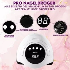 Maxi Nageldroger Pro - 168W - Uv Lamp - Nageldroger Lamp - Nageldroger Voor Gelnagels - Geschikt Voor Elke Nagel Gellak 12 Maxi Nageldroger Pro - 168W - Uv Lamp - Nageldroger Lamp - Nageldroger Voor Gelnagels - Geschikt Voor Elke Nagel Gellak -Modecosmetica Winkel 1200x1200 387