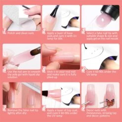 Merkloos Nepnagels - Polygel Set - Nagelverlengingsset - 8 Kleuren - Nagels Set - Temperatuurwisselgel - Lichtgevende Gel - Voor Beginners - Voor DIY Salon Art Nagels - Type A -Modecosmetica Winkel 1200x1200 432