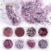 Glitter Poeder Nail Art Set - 8 Stuks - Rosé / Zilver / Roze / Glinster - Nagel Decoratie Strass -Modecosmetica Winkel 1200x1200 555