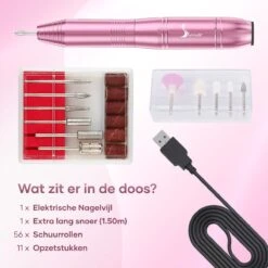 Simver Elektrische Nagelfrees - 11 Nagelvijl Bitjes En 56 Schuurrolletjes - Manicure / Pedicure - Roze - Cadeautip - Kerstcadeau 19 Simver Elektrische Nagelfrees - 11 Nagelvijl Bitjes En 56 Schuurrolletjes - Manicure / Pedicure - Roze - Cadeautip - Kerstcadeau -Modecosmetica Winkel 1200x1200 613