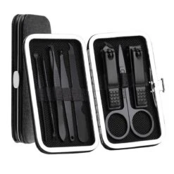 Manicure / Pedicure Set (8 Stuks) Hoge Kwaliteit Nagel Schaar Pincet Nagel Knipper Verzorging Zwart -Modecosmetica Winkel 1200x1200 642