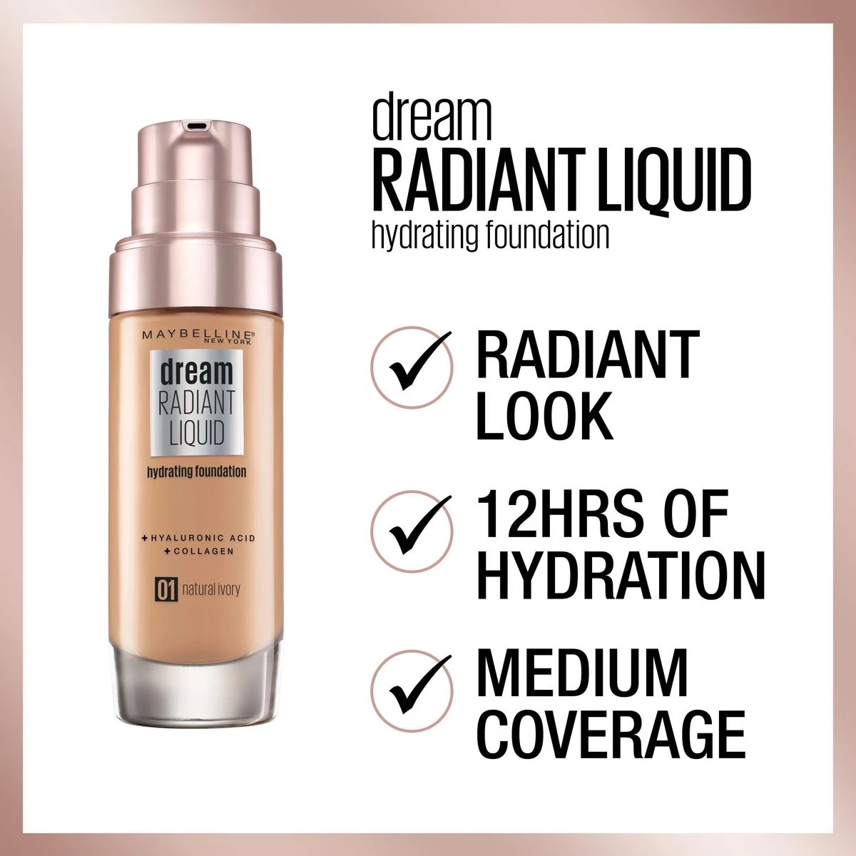 Maybelline Dream Radiant Liquid - 054 Toffee - Foundation Geschikt Voor De Droge Huid Met Hyaluronzuur - 30 Ml 18 Maybelline Dream Radiant Liquid - 054 Toffee - Foundation Geschikt Voor De Droge Huid Met Hyaluronzuur - 30 Ml - Image 16