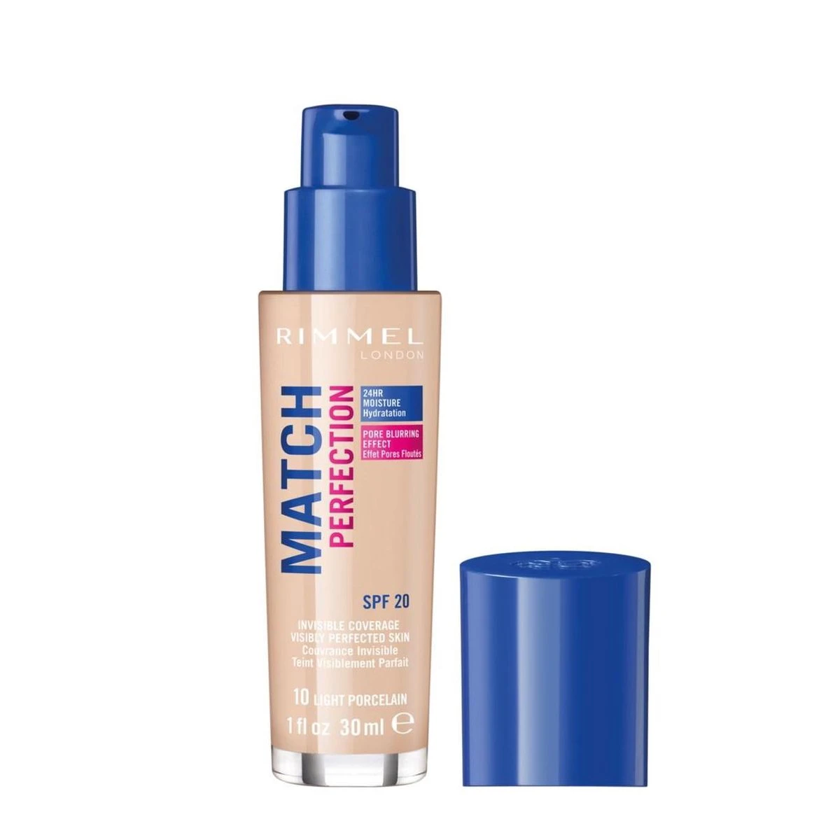 Rimmel London Match Perfection SPF20 Foundation - 010 Light Porcelain 4 Rimmel London Match Perfection SPF20 Foundation - 010 Light Porcelain - Image 2