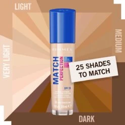 Rimmel London Match Perfection SPF20 Foundation - 010 Light Porcelain 20 Rimmel London Match Perfection SPF20 Foundation - 010 Light Porcelain -Modecosmetica Winkel 1200x1200 673