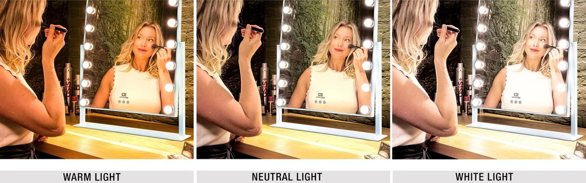 United Entertainment - Hollywood Spiegel Met 12 LEDs - 36x47,5 Cm - Wit 10 United Entertainment - Hollywood Spiegel Met 12 LEDs - 36x47,5 Cm - Wit - Image 8