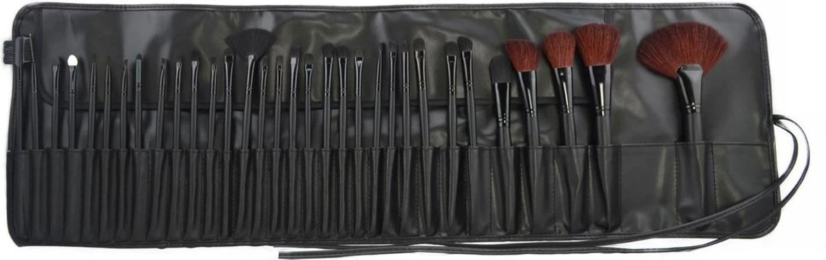 Evvie Professionele Make-up Kwasten In Luxe Etui - Kwastenset - Zwart - 32 Stuks 7 Evvie Professionele Make-up Kwasten In Luxe Etui - Kwastenset - Zwart - 32 Stuks - Image 5