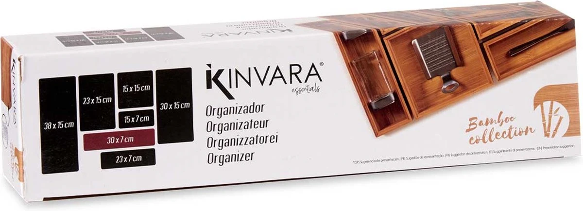 Gerim - Kast/lade Sorteer Organizer Bamboe Houten Bakje 30 X 7 X 5 Cm 4 Gerim - Kast/lade Sorteer Organizer Bamboe Houten Bakje 30 X 7 X 5 Cm - Image 2