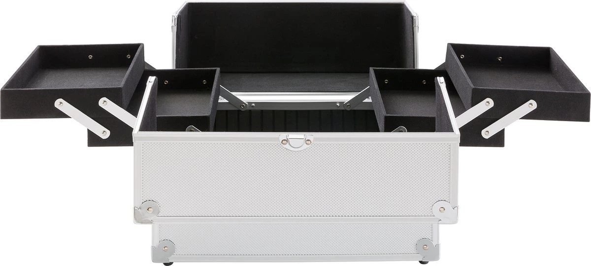 AREBOS Cosmetica Koffer - Beauty Case - Cosmetica Trolley - 15 L - Zilber 10 AREBOS Cosmetica Koffer - Beauty Case - Cosmetica Trolley - 15 L - Zilber - Image 8