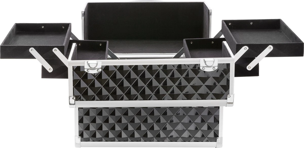 AREBOS Cosmeticakoffer Beauty Case Multikoffer 15 L Zwart 8 AREBOS Cosmeticakoffer Beauty Case Multikoffer 15 L Zwart - Image 6