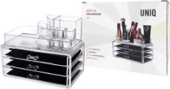 UNIQ Make-up Organiser Met 3 Lades SF-1303 (U320) - Cosmetica Opbergdoos - Transparant 5 UNIQ Make-up Organiser Met 3 Lades SF-1303 (U320) - Cosmetica Opbergdoos - Transparant -Modecosmetica Winkel 1200x630 1
