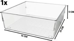 Waal® Lade Organizer (set Van 13 Bakjes) - Lade Verdeler - Keuken - Kantoor - Make-up - Bureau - Transparant -Modecosmetica Winkel 1200x667 6