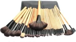 32-delige Make Up Set - Kwasten Set - Make Up Etui - Zwarte Professionele Make Up Set