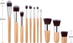 Evvie Make-up Kwasten Set, 11-delig – Bamboe – Basic Collection -Modecosmetica Winkel 1200x710 4