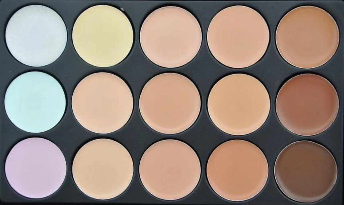 Evvie Contouring Set/ Concealer Palette Met 10-delige Kabuki Kwasten Set 12 Evvie Contouring Set/ Concealer Palette Met 10-delige Kabuki Kwasten Set - Image 10