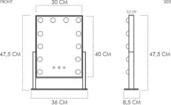 United Entertainment - Hollywood Spiegel Met 12 LEDs - 36x47,5 Cm - Wit 15 United Entertainment - Hollywood Spiegel Met 12 LEDs - 36x47,5 Cm - Wit -Modecosmetica Winkel 1200x739 3