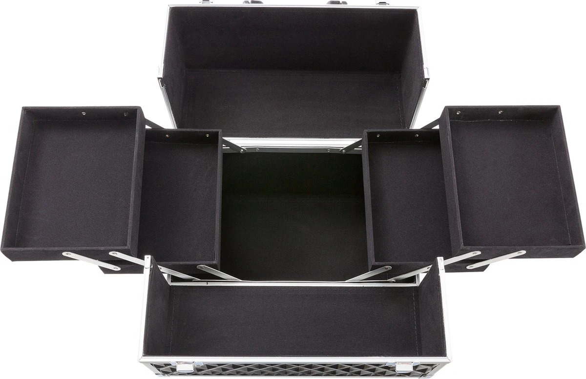 AREBOS Cosmeticakoffer Beauty Case Multikoffer 15 L Zwart 9 AREBOS Cosmeticakoffer Beauty Case Multikoffer 15 L Zwart - Image 7