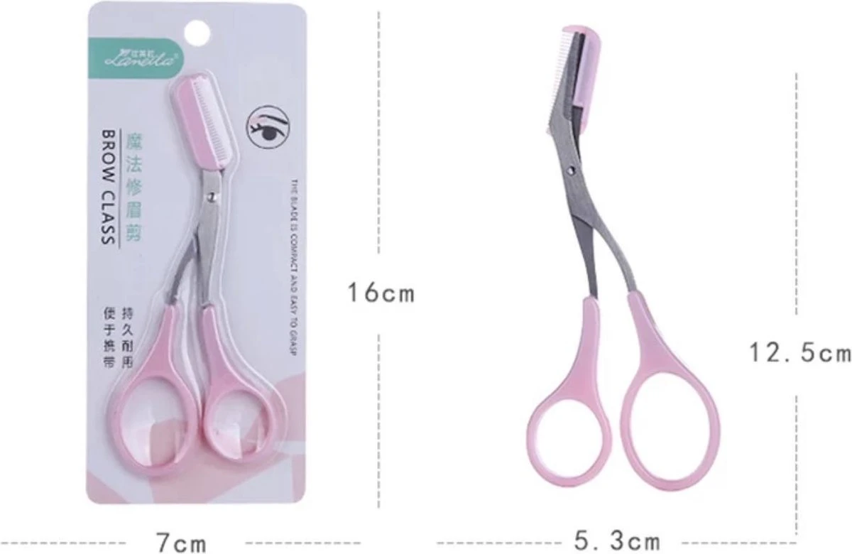 Without Lemons | Wenkbrauwschaar | Wenkbrauw Trimmer | Browshaper | BeautyTool | Gezichts Schaar | Dames| Ontharing | Design | Roze 4 Without Lemons | Wenkbrauwschaar | Wenkbrauw Trimmer | Browshaper | BeautyTool | Gezichts Schaar | Dames| Ontharing | Design | Roze - Image 2