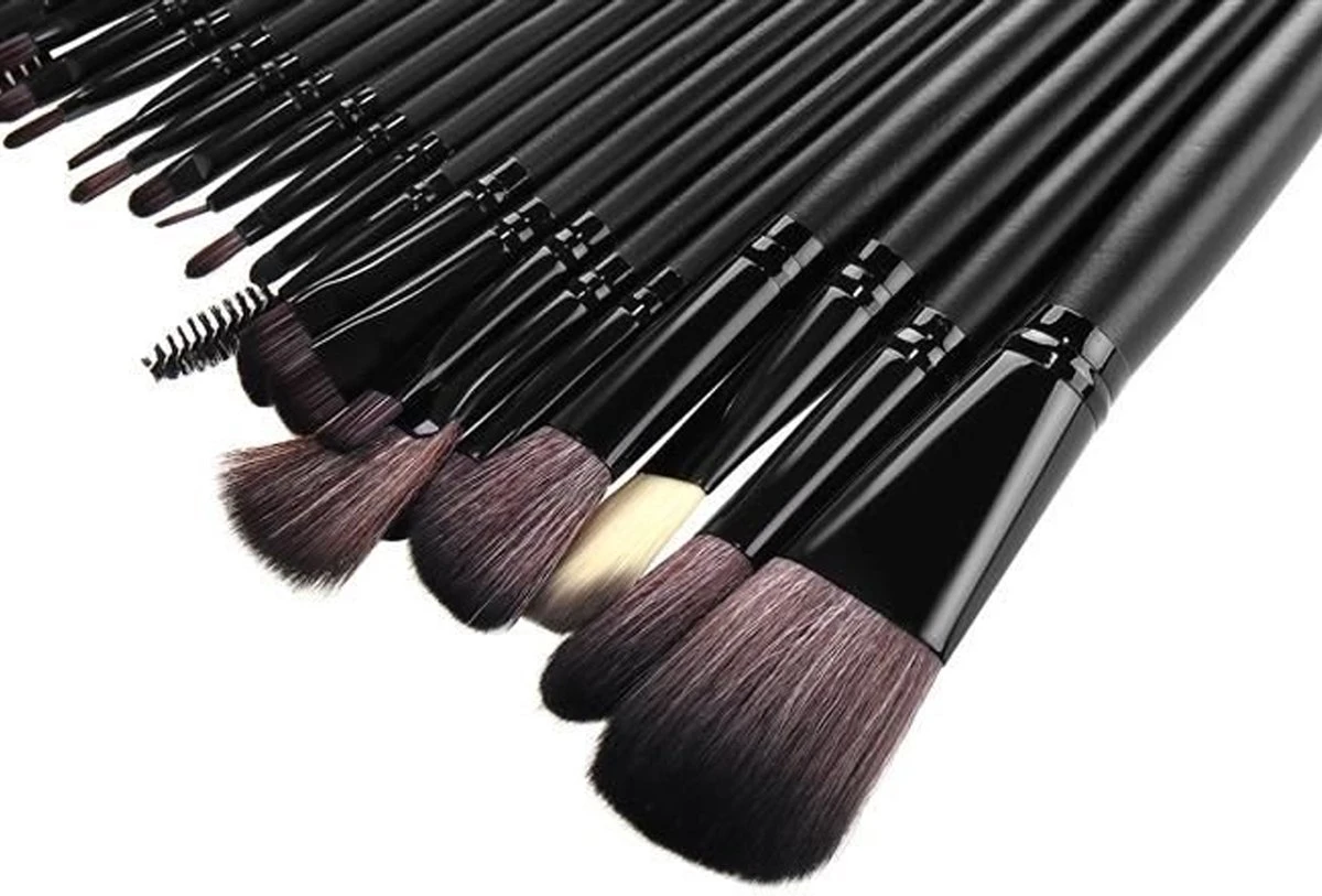 Make-up Kwasten Set - Professionele Kwasten - 24-delig Met Tasje - Cosmetica Kwasten - Zwart - Rheme 7 Make-up Kwasten Set - Professionele Kwasten - 24-delig Met Tasje - Cosmetica Kwasten - Zwart - Rheme - Image 5