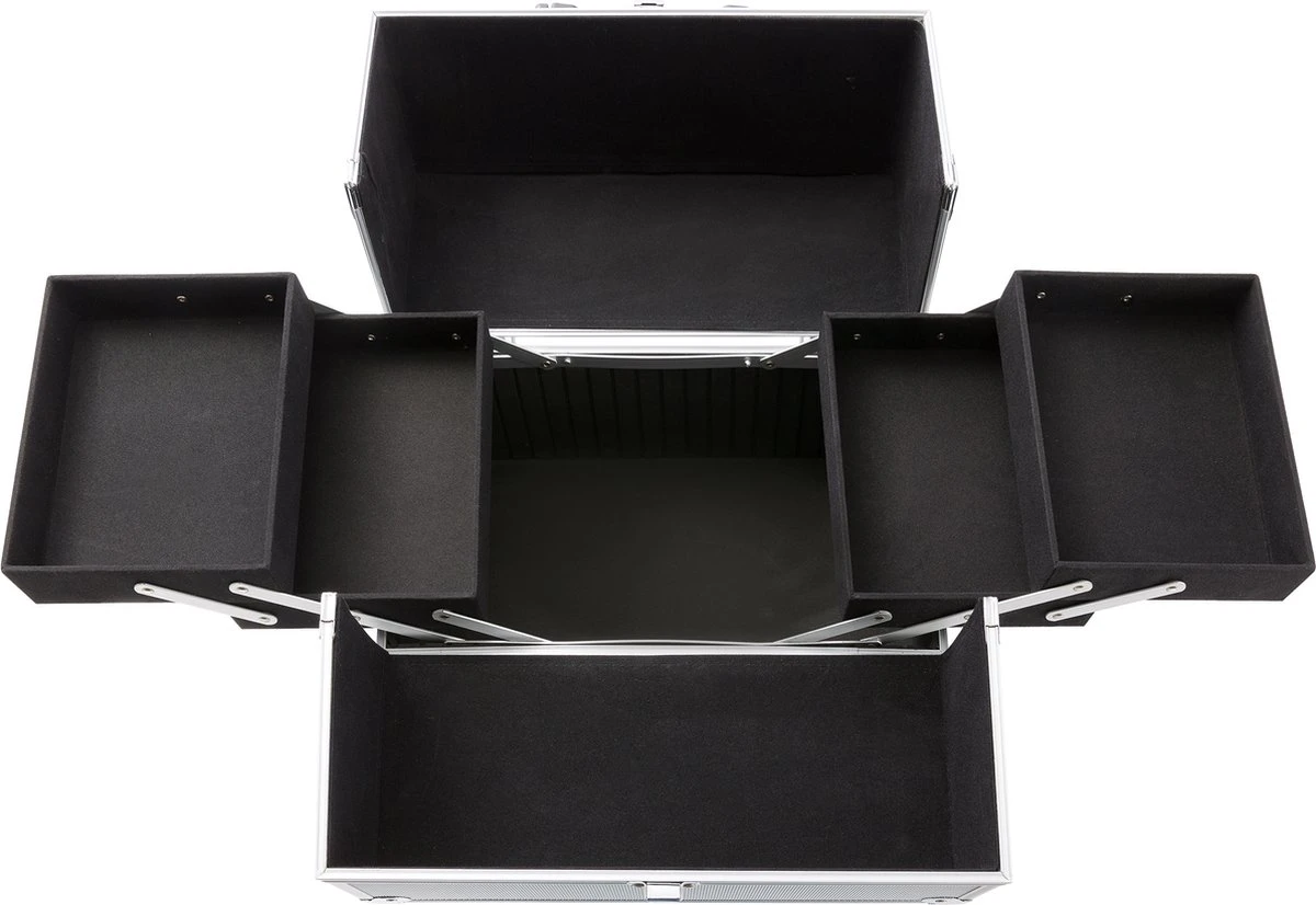 AREBOS Cosmetica Koffer - Beauty Case - Cosmetica Trolley - 15 L - Zilber 11 AREBOS Cosmetica Koffer - Beauty Case - Cosmetica Trolley - 15 L - Zilber - Image 9