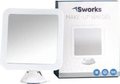 Vergroot Make Up En Scheer Spiegel Met LED Verlichting Vierkant - 10x Vegroting En Natuurlijk Licht Voor Cosmetica/Scheren/Epileren - 360° Graden Verstelbare Zuignap En Wandbevestiging 18 Vergroot Make Up En Scheer Spiegel Met LED Verlichting Vierkant - 10x Vegroting En Natuurlijk Licht Voor Cosmetica/Scheren/Epileren - 360° Graden Verstelbare Zuignap En Wandbevestiging -Modecosmetica Winkel 1200x836