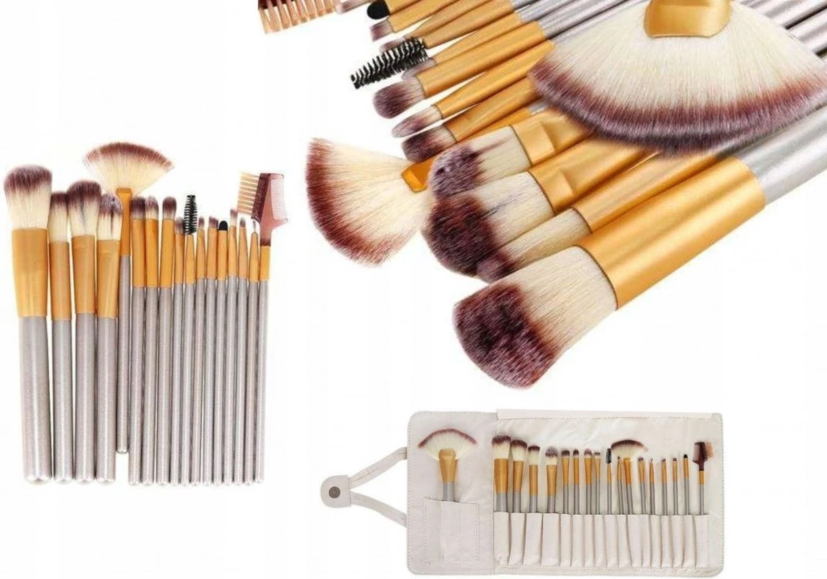 Professionele 18-Delige Make-Up Kwastenset - Cosmetica Visagie Makeup Kwasten Set - Mascara/Oogschaduw/Concealer/Foundation/Blush/Eyeliner/Highlighter/Poederkwast Beauty Brush - Countourkwast Make Up Brushes Borstels Penselen - Met Luxe Opberg Etui 3 Professionele 18-Delige Make-Up Kwastenset - Cosmetica Visagie Makeup Kwasten Set - Mascara/Oogschaduw/Concealer/Foundation/Blush/Eyeliner/Highlighter/Poederkwast Beauty Brush - Countourkwast Make Up Brushes Borstels Penselen - Met Luxe Opberg Etui