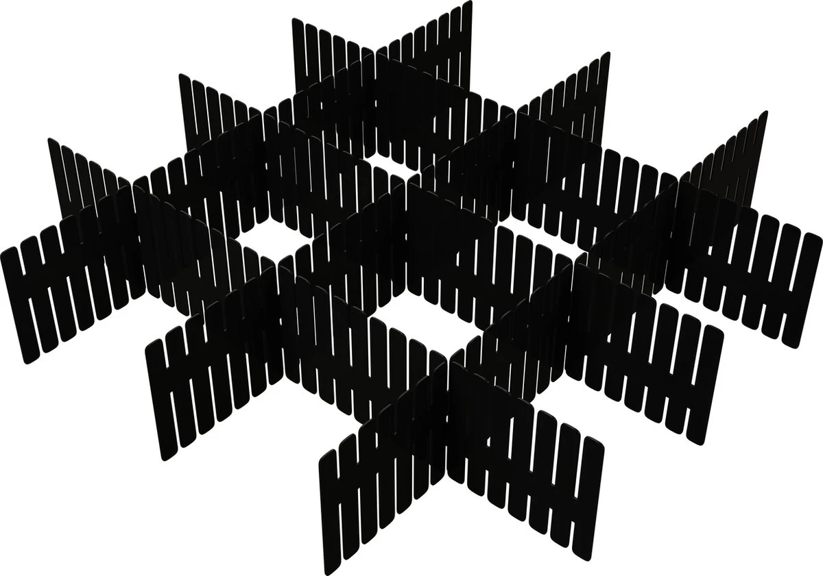 Waal® Lade Organizer - Lade Verdeler - 6 Stuks - Zwart 3 Waal® Lade Organizer - Lade Verdeler - 6 Stuks - Zwart