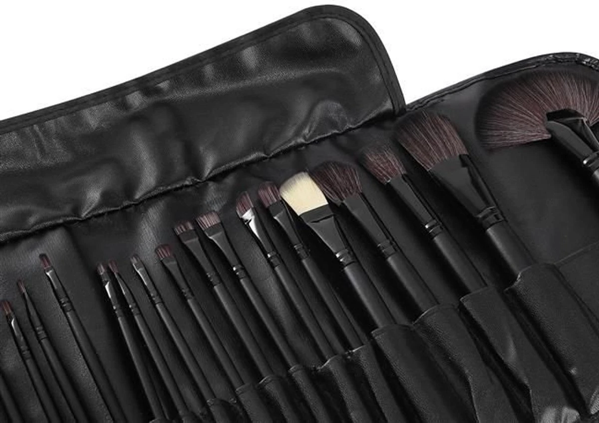 Make-up Kwasten Set - Professionele Kwasten - 24-delig Met Tasje - Cosmetica Kwasten - Zwart - Rheme 16 Make-up Kwasten Set - Professionele Kwasten - 24-delig Met Tasje - Cosmetica Kwasten - Zwart - Rheme - Image 14