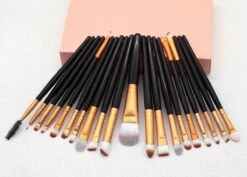 Evvie 20-delige Make-up Kwasten Set - Goud Zwart 13 Evvie 20-delige Make-up Kwasten Set - Goud Zwart -Modecosmetica Winkel 1200x859 3