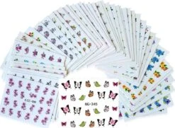 Pakket Van 50 Vellen Met Water Transfer Stickers / Decals - Sparkolia Nagel Styling - Nail Art Velletjes - Nagelstickers