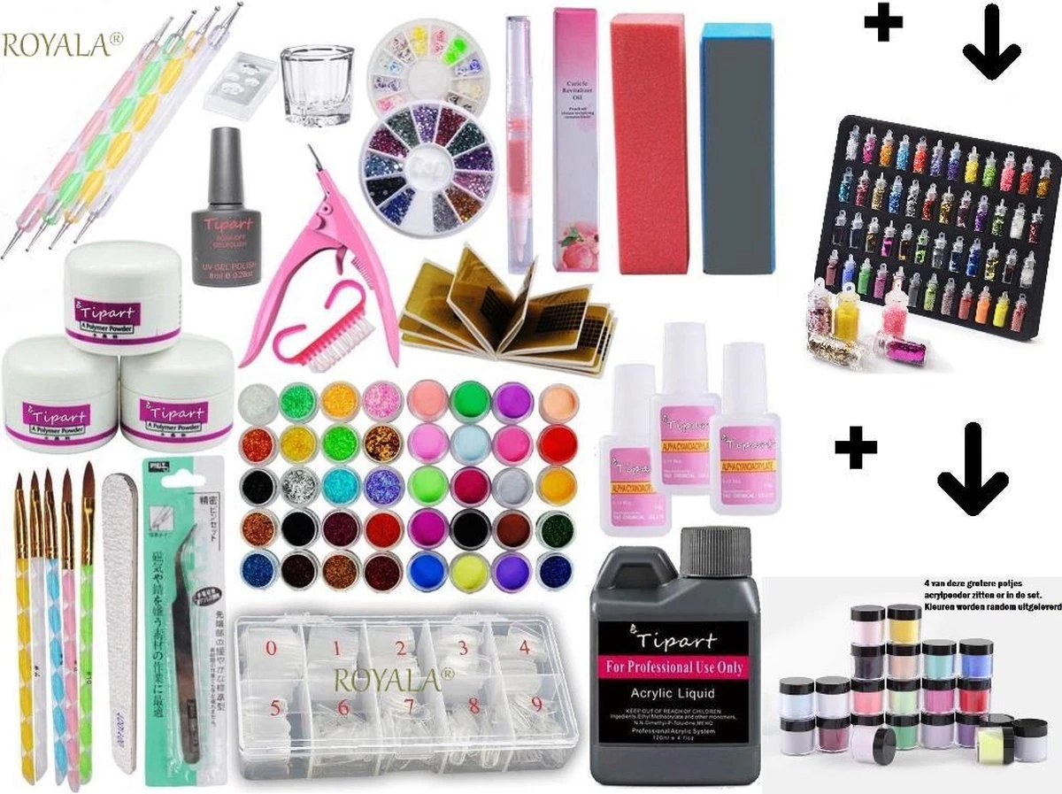Royala - Acrylnagels Starters Pakket Large|L| 125 Delig | 94 Colors | Acryl Nagels Set | Acryl Starter Kit | Nail Art Pakket | 500 Franse Nageltips | Manicure Set Voor Nail Art Kit | Nagel Decoratie | Acryl Poeder | Acryl Vloeistof | Monomeer 4 Royala - Acrylnagels Starters Pakket Large|L| 125 Delig | 94 Colors | Acryl Nagels Set | Acryl Starter Kit | Nail Art Pakket | 500 Franse Nageltips | Manicure Set Voor Nail Art Kit | Nagel Decoratie | Acryl Poeder | Acryl Vloeistof | Monomeer - Image 2