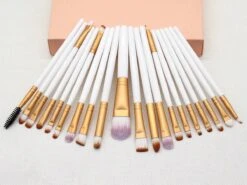 Evvie 20-delige Make-up Kwasten Set - Wit Goud 12 Evvie 20-delige Make-up Kwasten Set - Wit Goud -Modecosmetica Winkel 1200x901 9
