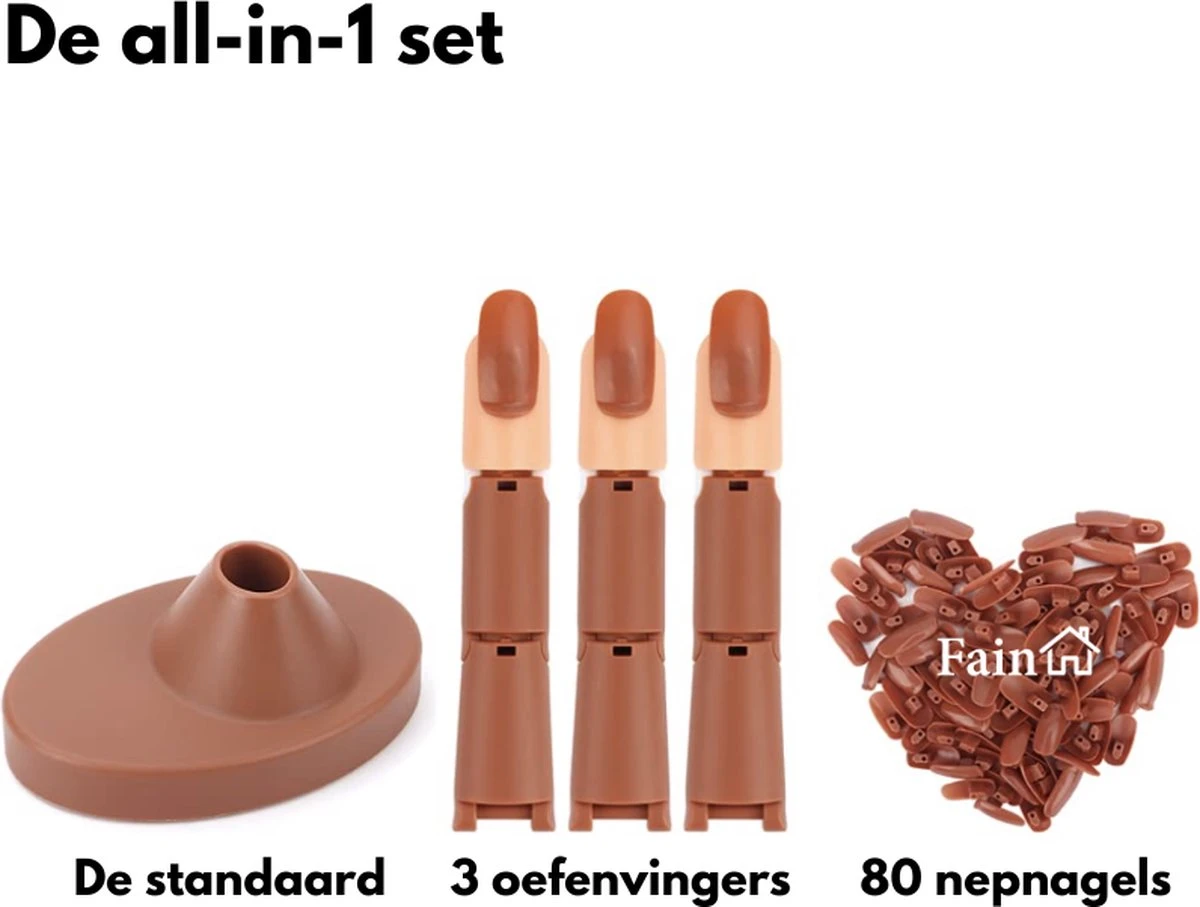 Oefenhand Voor Nagels – Nail Trainer Vinger – All-in-1 Set – Incl. 80 Kunstnagels – Nail Art – Nagel Set – Nail Trainer Hand 7 Oefenhand Voor Nagels – Nail Trainer Vinger – All-in-1 Set – Incl. 80 Kunstnagels – Nail Art – Nagel Set – Nail Trainer Hand - Image 5