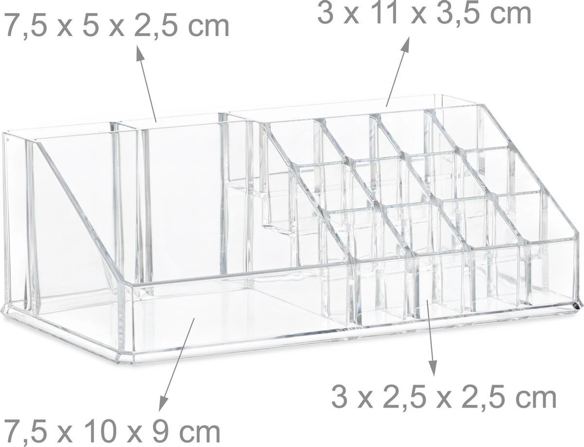 Confibel - Make-up Organizer - Cosmetica Organizer - Verstelbare Lades - Sieraden/Make-up - Cosmetica Opbergdoos - Transparant 6 Confibel - Make-up Organizer - Cosmetica Organizer - Verstelbare Lades - Sieraden/Make-up - Cosmetica Opbergdoos - Transparant - Image 4