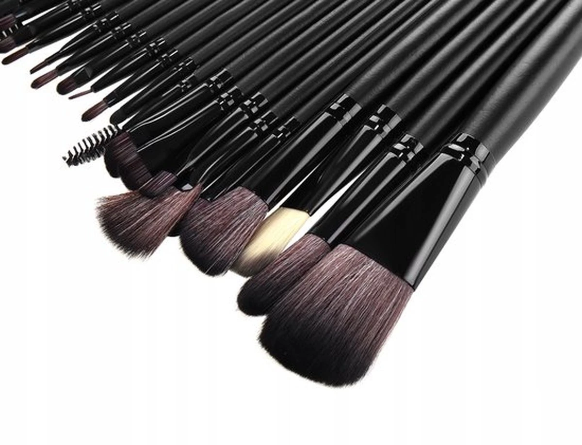 Professionele 24-Delige Make-Up Kwastenset - Cosmetica Visagie Makeup Kwasten Set - Mascara/Oogschaduw/Concealer/Foundation/Blush/Eyeliner/Highlighter/Poederkwast Beauty Brush - Contourkwast Make Up Brushes Borstels Penselen - Met Luxe Opberg Etui 11 Professionele 24-Delige Make-Up Kwastenset - Cosmetica Visagie Makeup Kwasten Set - Mascara/Oogschaduw/Concealer/Foundation/Blush/Eyeliner/Highlighter/Poederkwast Beauty Brush - Contourkwast Make Up Brushes Borstels Penselen - Met Luxe Opberg Etui - Image 9