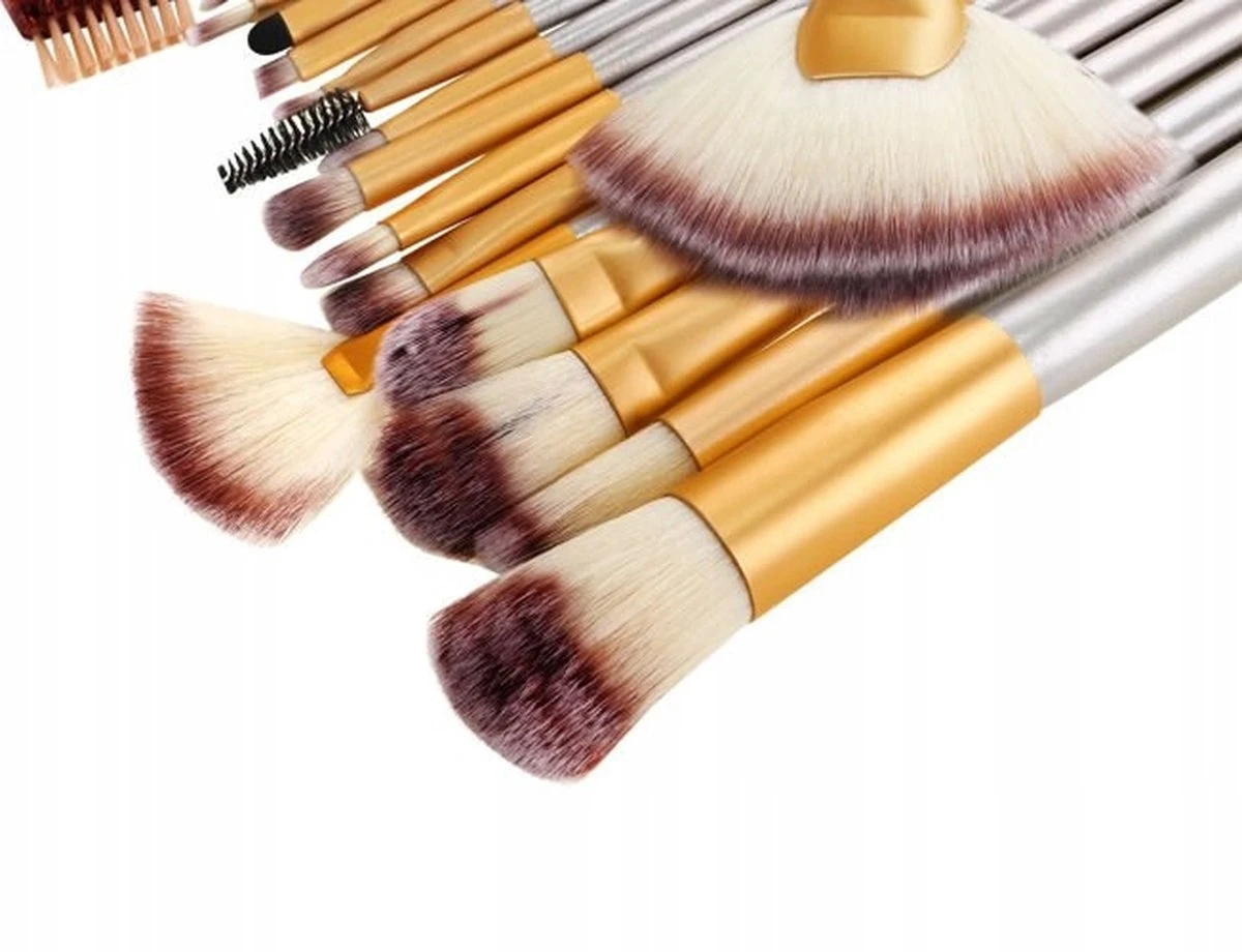Professionele 18-Delige Make-Up Kwastenset - Cosmetica Visagie Makeup Kwasten Set - Mascara/Oogschaduw/Concealer/Foundation/Blush/Eyeliner/Highlighter/Poederkwast Beauty Brush - Countourkwast Make Up Brushes Borstels Penselen - Met Luxe Opberg Etui 10 Professionele 18-Delige Make-Up Kwastenset - Cosmetica Visagie Makeup Kwasten Set - Mascara/Oogschaduw/Concealer/Foundation/Blush/Eyeliner/Highlighter/Poederkwast Beauty Brush - Countourkwast Make Up Brushes Borstels Penselen - Met Luxe Opberg Etui - Image 8
