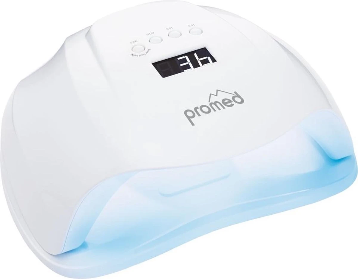 Promed UVL-54 , Allround UV / LED Lamp Voor Nagels, Incl. Infrarood Sensor En Timer. Met High-Definition-LED's, Voorzien Van ' Anti-Heat-Funktion ' / ' Painless Function'' En Dual Power Systeem. 3 Promed UVL-54 , Allround UV / LED Lamp Voor Nagels, Incl. Infrarood Sensor En Timer. Met High-Definition-LED's, Voorzien Van ' Anti-Heat-Funktion ' / ' Painless Function'' En Dual Power Systeem.