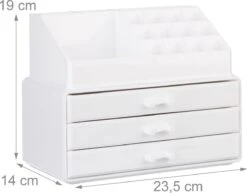 Relaxdays Make-up Organizer Klein - Stapelbaar - Sieradendoosje - Cosmetica - Opbergbox - Wit 29 Relaxdays Make-up Organizer Klein - Stapelbaar - Sieradendoosje - Cosmetica - Opbergbox - Wit -Modecosmetica Winkel 1200x939 8